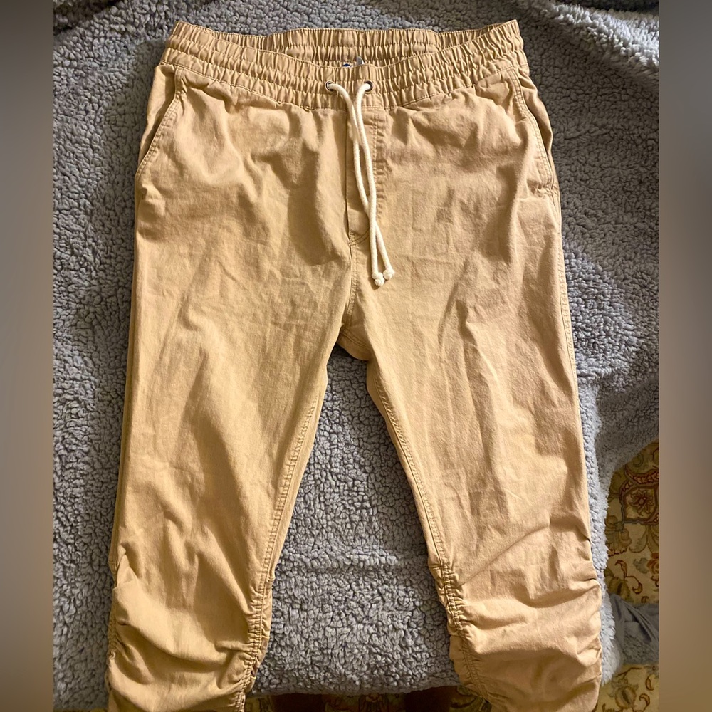 Men’s Khaki Tapered Joggers